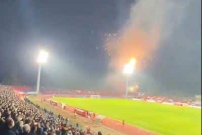 Kragujevčani vatrometom proslavili reflektore na stadionu