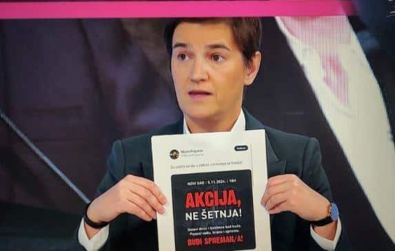 PolitikaPolitikaONI SU POZVALI NA NASILJE! Ana Brnabić o protestu u Novom Sadu: Zašto bi došlo do sukoba sa policijom na komemorativnom skupu?325 · Reaguj 43325 · Reaguj 43