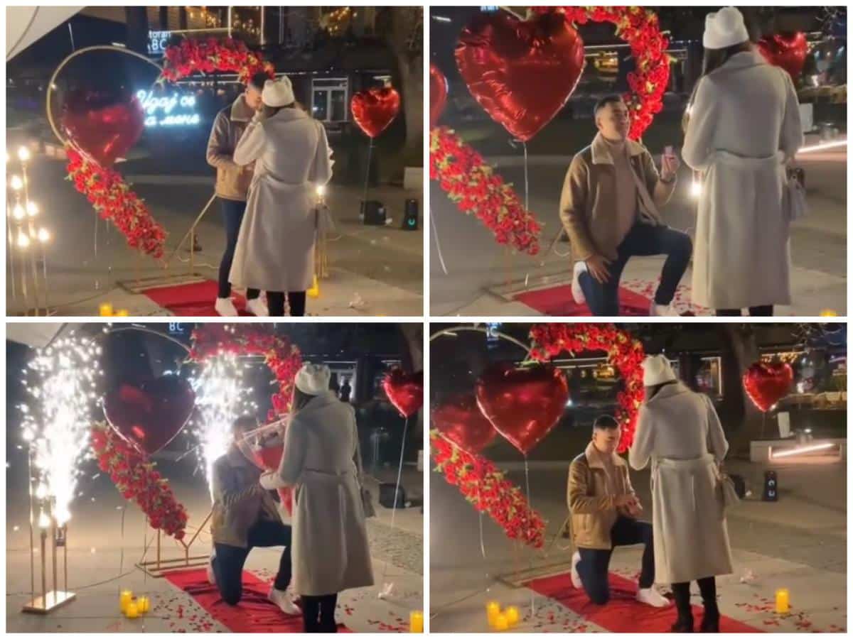 Dušan upoznao Mariju na trgu i baš tu joj postavio najvažnije pitanje: Devojka nije znala šta ju je snašlo, zaplakali i prolaznici (VIDEO)