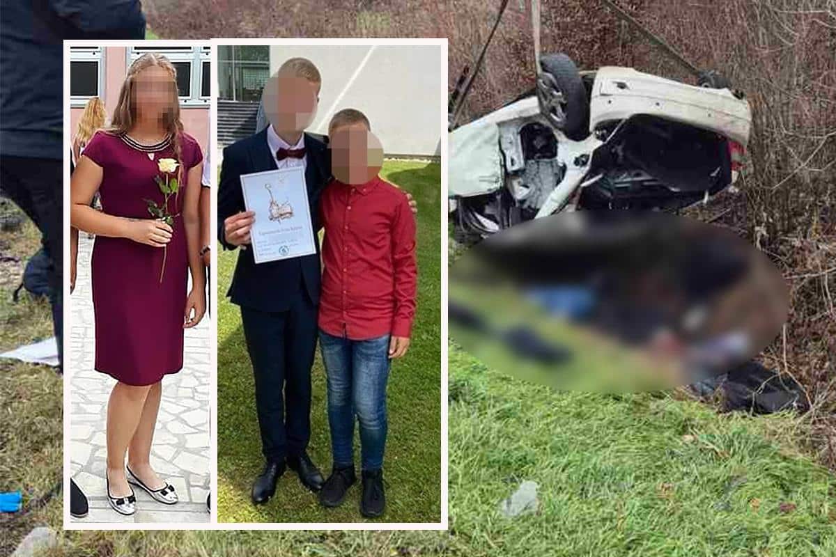 SAHRANJENI SESTRA I BRAĆA KOJI SU STRADALI U TRAGEDIJI: Reka ljudi na poslednjem ispraćaju
