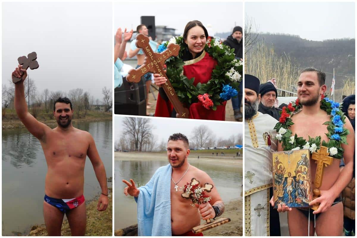 “Velika je čast izvaditi krst iz vode. Slava Bogu!” Ovo su pobednici plivanja do časnog krsta širom Srbije, a i šire (Foto, Video)