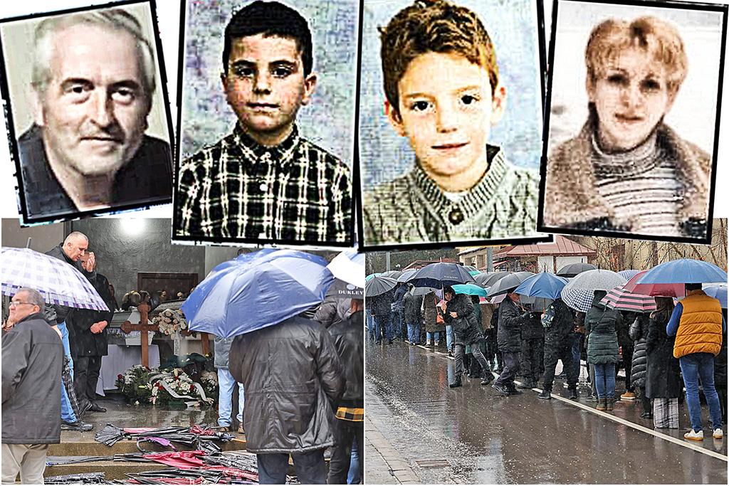 “KOME STE VI BILI KRIVI?” STOTINE LJUDI NA GROBLJU NA CETINJU: Crni oblaci i pljusak nad gradom… Nepregledna kolona ispred kapela, ispraćaju dečake (foto)