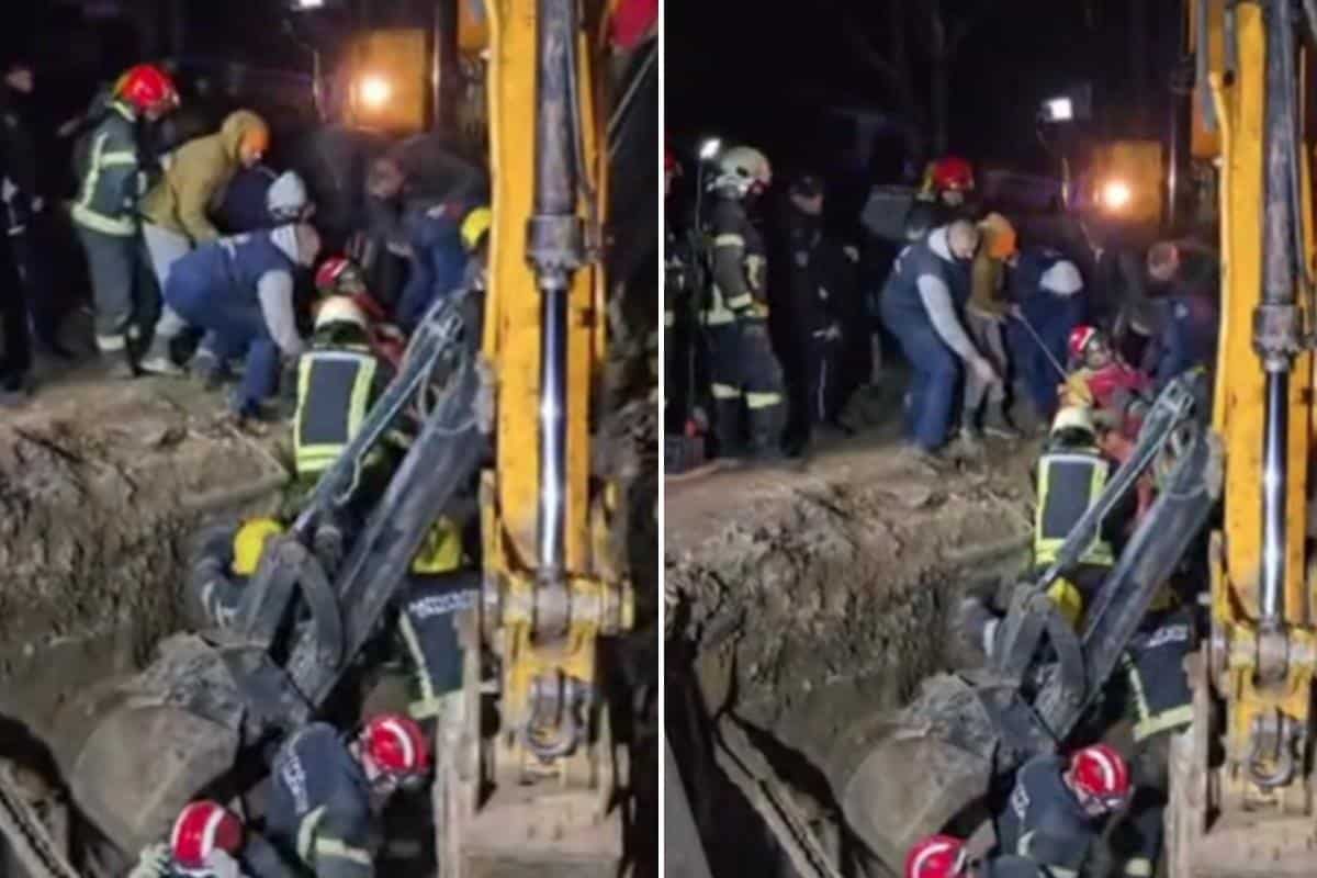TRENUTAK U KOJEM STAJE DAH Pogledajte snimak izvlačenja radnika koji je bio zatrpan: 8 sati proveo pod zemljom (VIDEO)