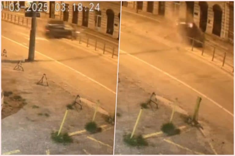 POGLEDAJTE STRAVIČNU SAOBRAĆAJKU U KARAĐORĐEVOJ! U punoj brzini auto izleće sa kolovoza i ruši sve pred sobom (video)