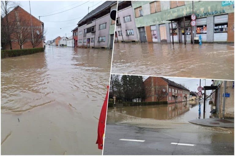 DRAMATIČNE SCENE U HRVATSKOJ! Zbog obilne kiše poplavljeni su delovi Gline (FOTO)