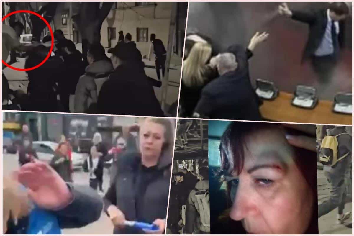 “JUNACI” IZ OPOZICIJE I BLOKADERA BRUTALNO NAPADAJU ŽENE Birajući trudnice, bake, devojčice za mete nasilja jasno pokazuju samo to kolike su KUKAVICE