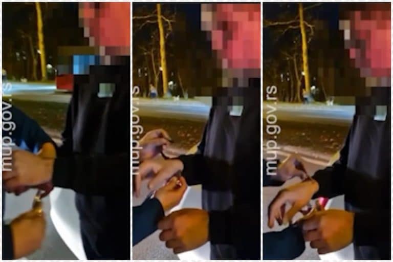 UHAPŠEN MUŠKARAC SA ŽARKOVA – POGLEDAJTE AKCIJU POLICIJE: Nasrnuo na članove SNS i izlomio im štand sa cvećem! (VIDEO)