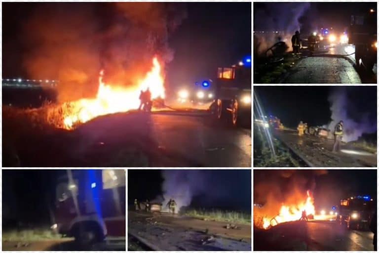 STRAŠNA NESREĆA KOD MELENACA, SUMNJA SE DA IMA VIŠE MRTVIH: Nakon udesa, vozila u plamenu – više ljudi povređeno! Saobraćaj potpuno obustavljen (VIDEO)