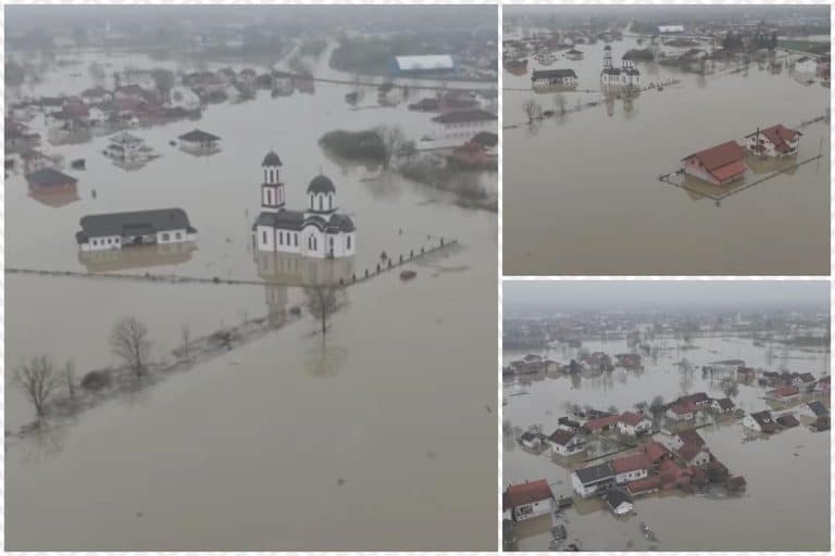 STRAŠAN PRIZOR IZ PRIJEDORA: Crkva potopljena, ljudi se spasavaju iz vode čamcima (FOTO/VIDEO)