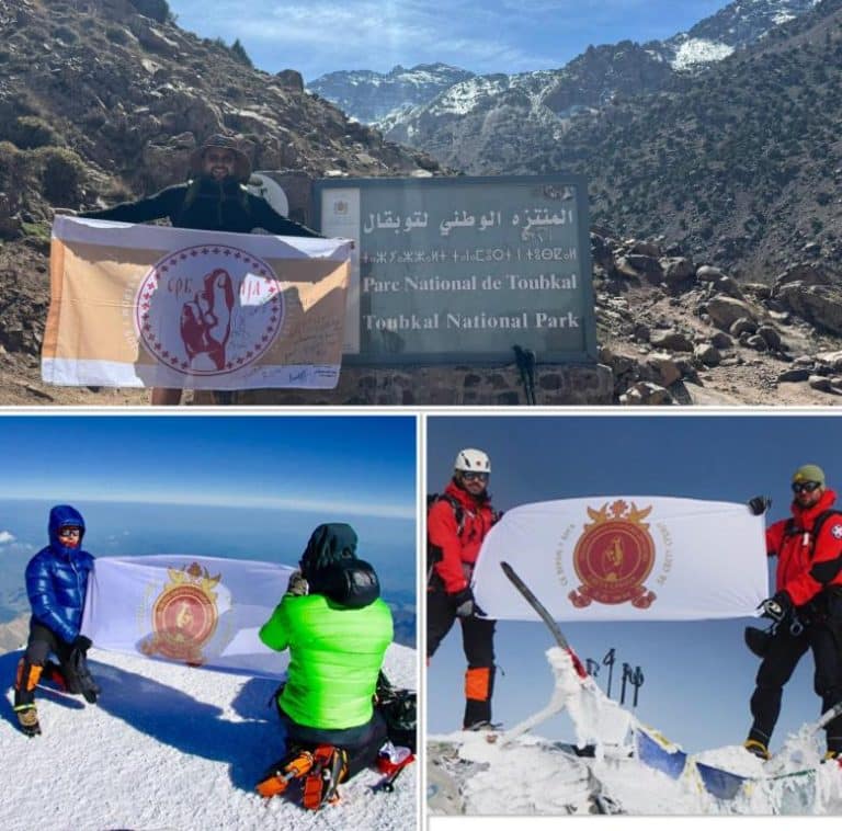 “SVETA SRBIJA” NA VRHU SVETA: Zastava pravoslavnog udruženja na putu ka najvišoj planini severne Afrike (FOTO)