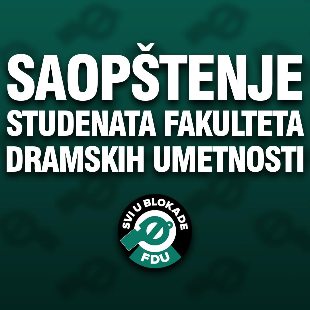 PLENUM STUDENATA FDU SMATRA DA JE SNIMAK KOJI SU GRAĐANI ČULI AUTENTIČAN Ograđuju se od Stava i PSG – neće ekspertsku vladu i neće da se mešaju u politiku!