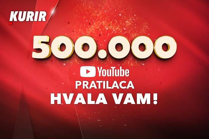 NOVA POBEDA KURIRA – Više od pola miliona pratilaca na Kurir YOUTUBE kanalu!