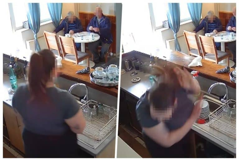 (UZNEMIRUJUĆE FOTOGRAFIJE) GOST KAFIĆA GAĐAO KONOBARICU PEPELJAROM U GLAVU: Niko nije reagovao, ovako je izbegla možda i kobnu povredu!