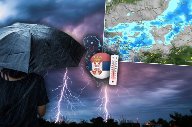 VELIKO POGORŠANJE VREMENA STIŽE U SRBIJU! Očekuju se obilni pljuskovi s grmljavinom, na udaru OVI DELOVI: Pad temperature do 10 stepeni, preti i pojava POPLAVA